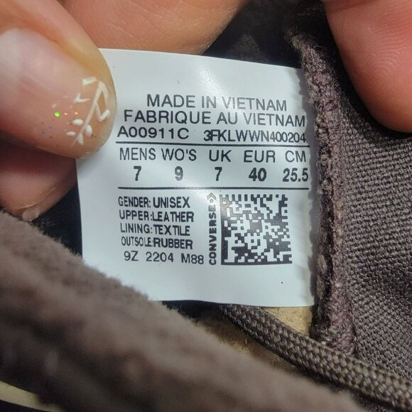 🤩Converse  Sz 9 Women Chunky Shoes Chuck Taylor All Star leather boots Brown Ne - Picture 10 of 11